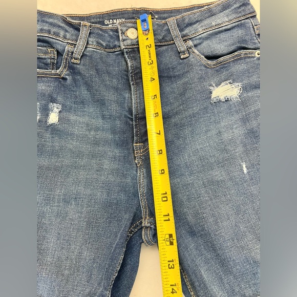 Old Navy Rockstar Extra High Rise Super Skinny Distressed Jeans Size 10 - Picture 5 of 9